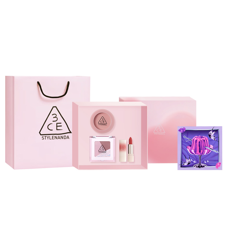 

Монохромный блендер для теней Square Eye Одежда Натуральный матовый прозрачный 3CE, [Gift Box Set]#04 Mary Pink+Pink