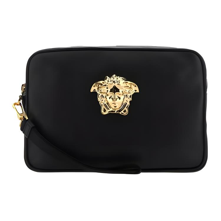 

VERSACE Кожаный клатч мужской черный
