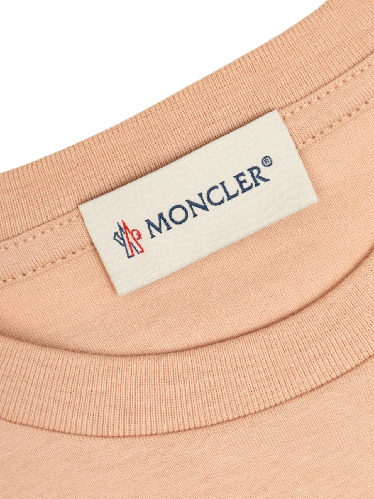 Футболка с вышитым логотипом Moncler Enfant, розовый — фото 3
