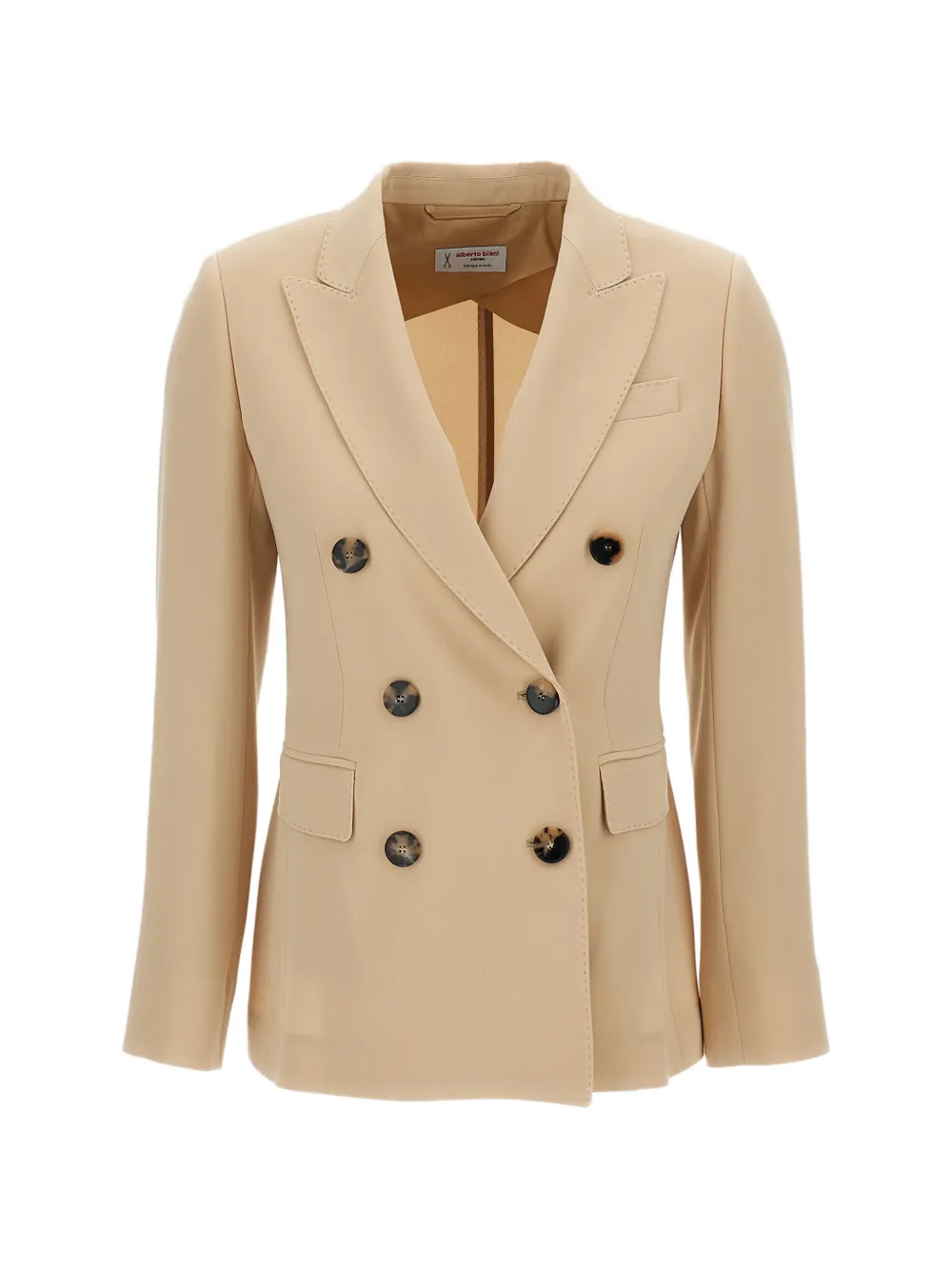 

Двубортный пиджак с клапанами Alberto Biani, бежевый
