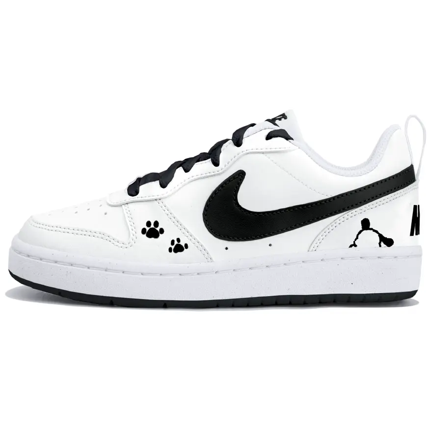 

Кроссовки для скейтбординга Court Borough Low Top подростковые Nike, черный/белый