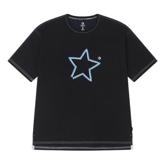 

Футболка one star logo tee 'black blue' Converse, черный