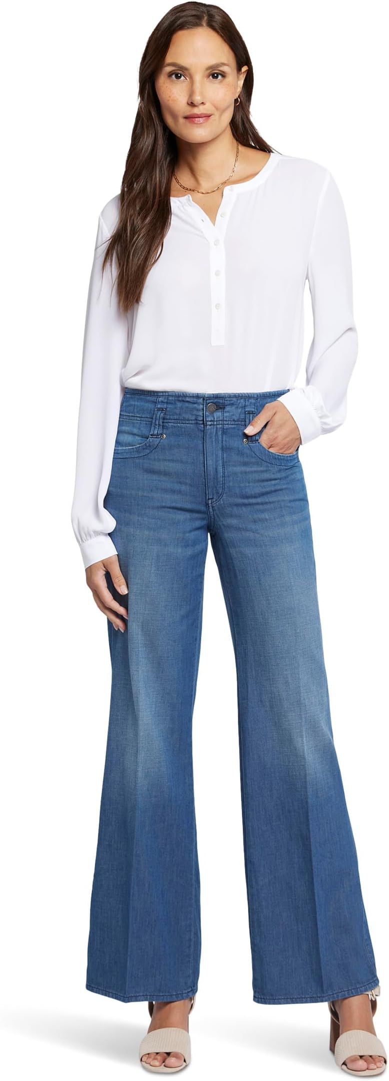

Джинсы NYDJ HR Teresa Wide Leg, цвет Missionblue