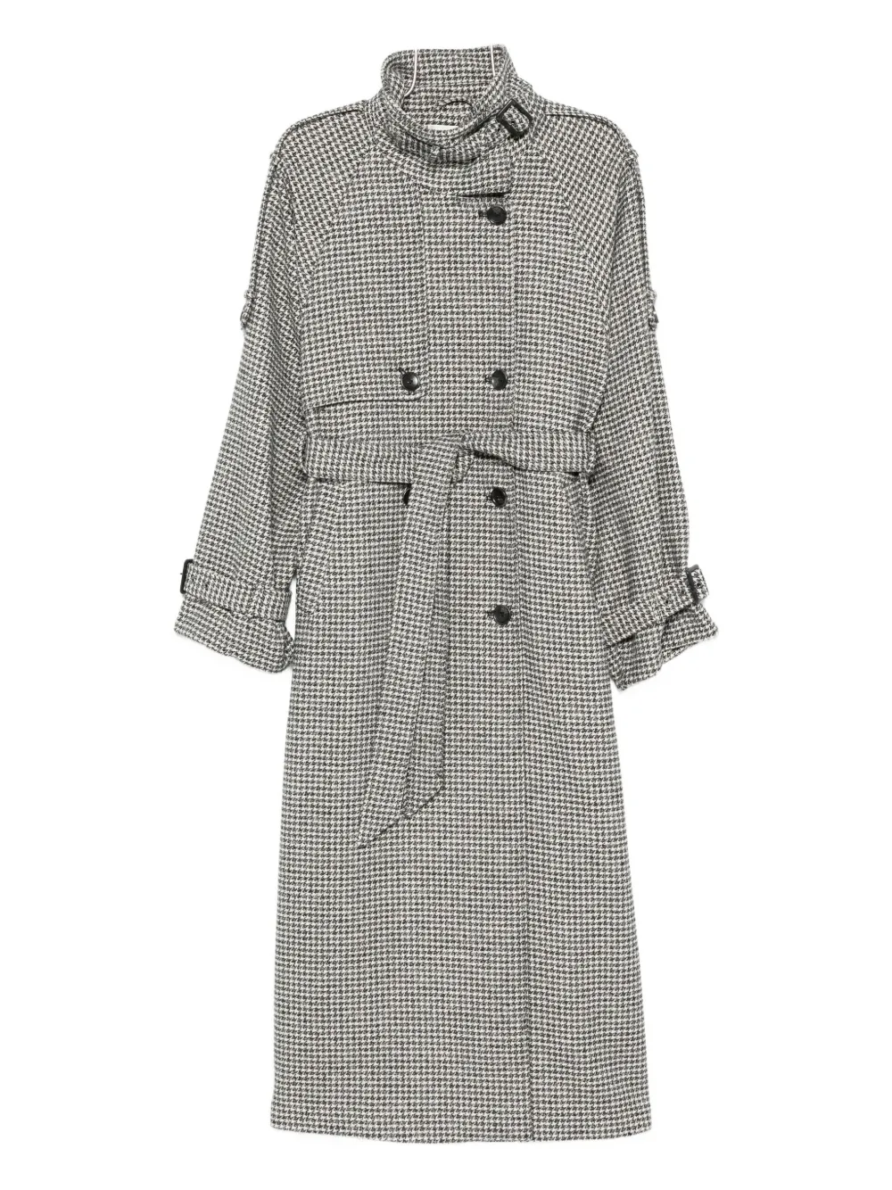 

Пальто с поясом в гусиную лапку Gestuz