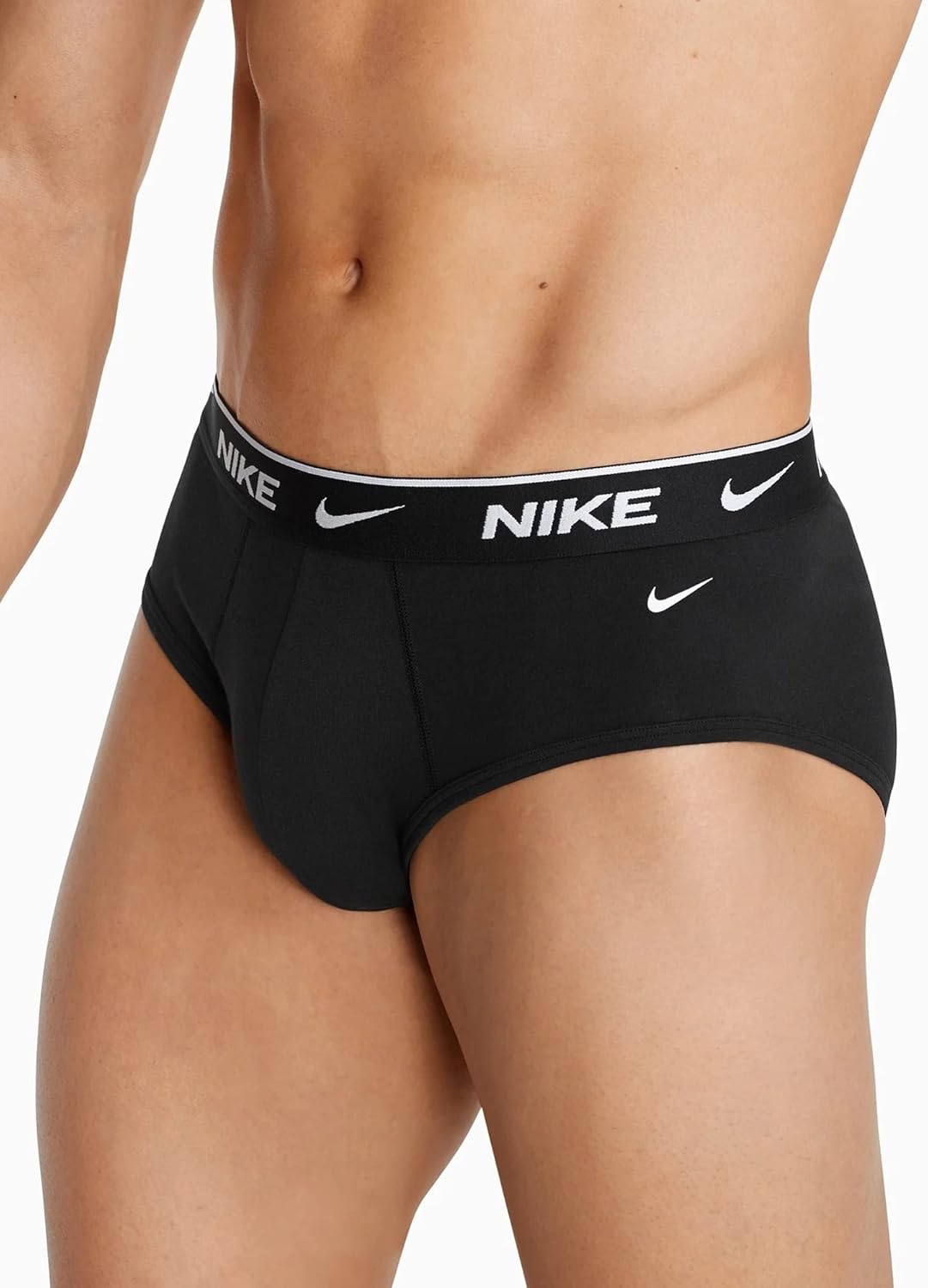 Комплект из 3 мужских трусов-брифов Nike Dri-FIT Essential из хлопка и эластичного хлопка, Black — фото 4