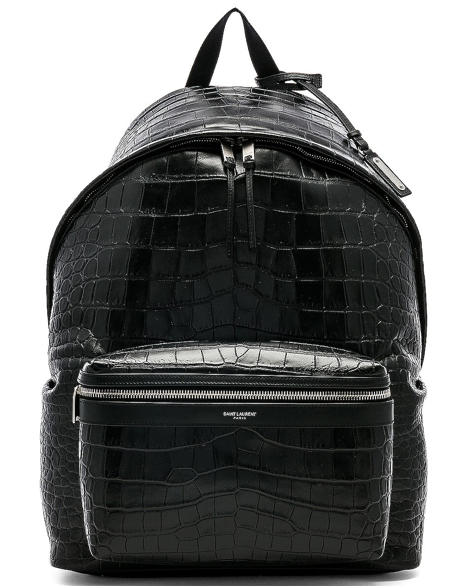 

Рюкзак Saint Laurent City, цвет Black Croc
