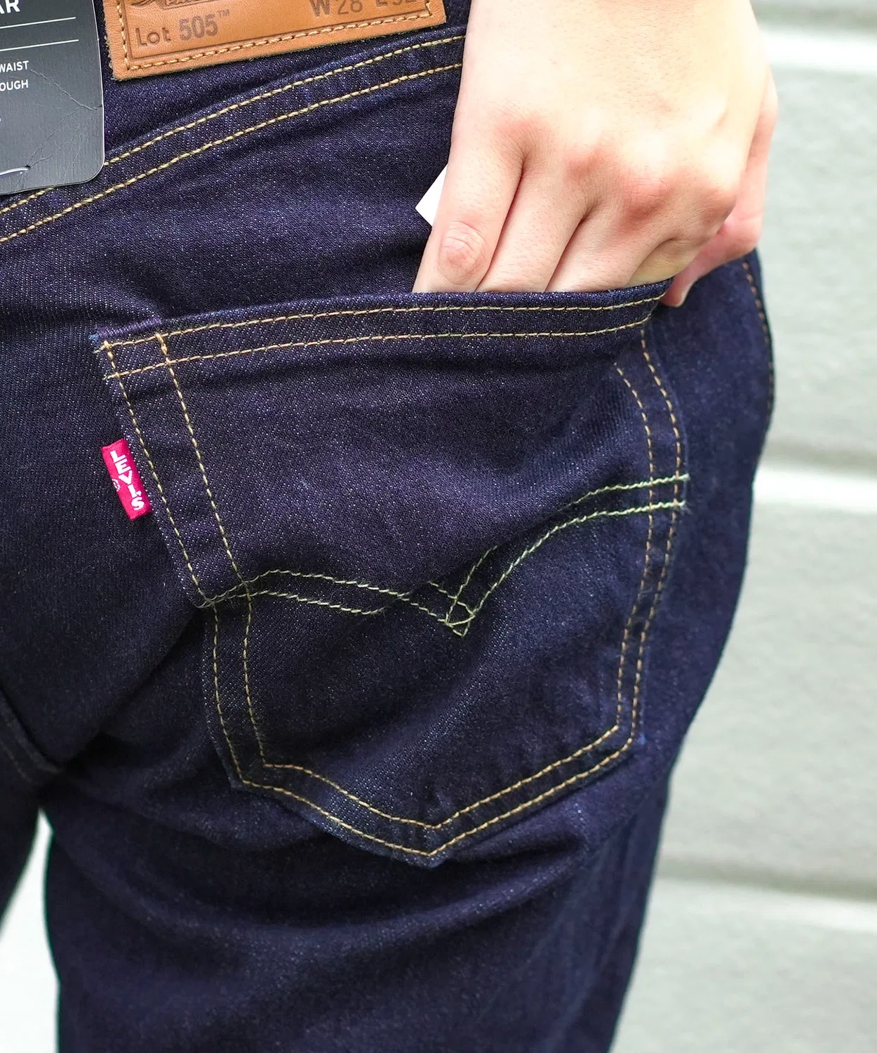 Джинсы LEVI'S 505 Regular Straight One Wash, 99% хлопок 1% полиуретан, цвет: one wash