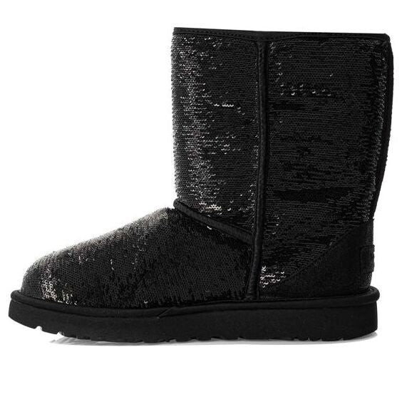 Кеды классические короткие космос пайетки Ugg, черный