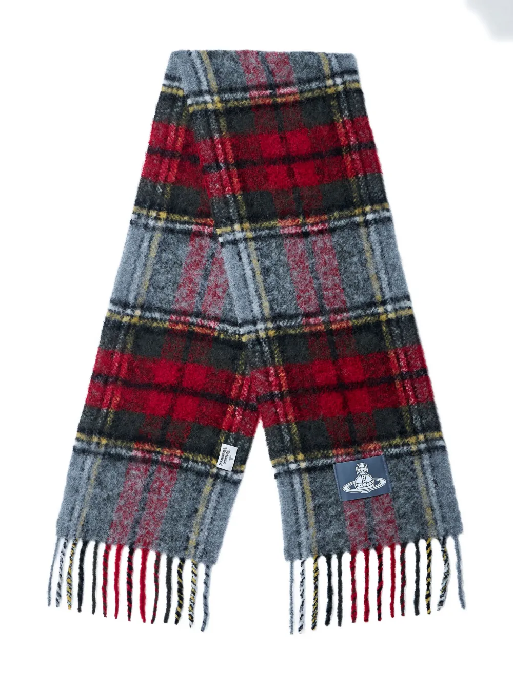 

Шарф в клетку с нашивкой-логотипом Vivienne Westwood, красный