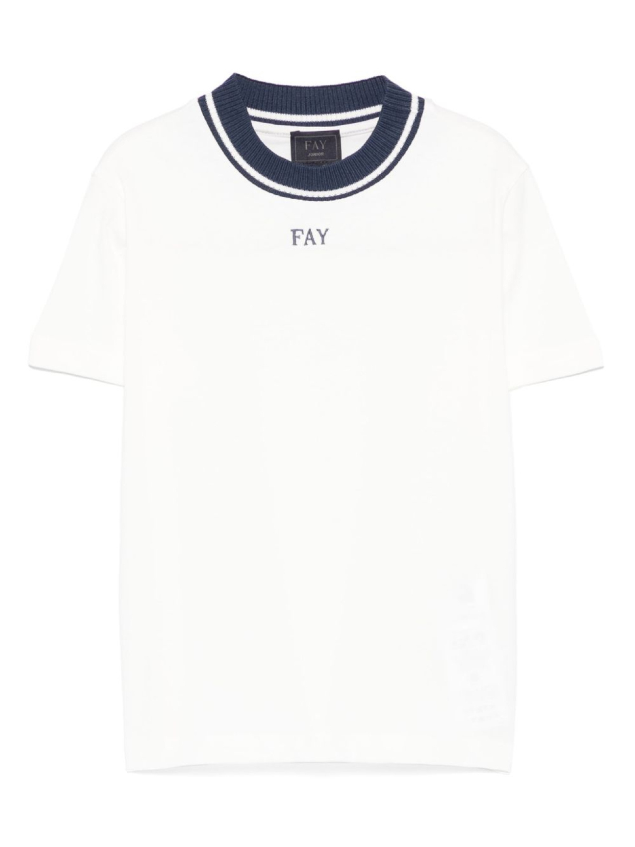 

Fay Kids футболка с вышитым логотипом, белый