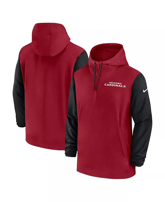 

Мужская толстовка-полузип Cardinal/Black Arizona Cardinals 2024/25 Sideline Pre-Game Player 1/2-Zip Hoodie Jacket Nike
