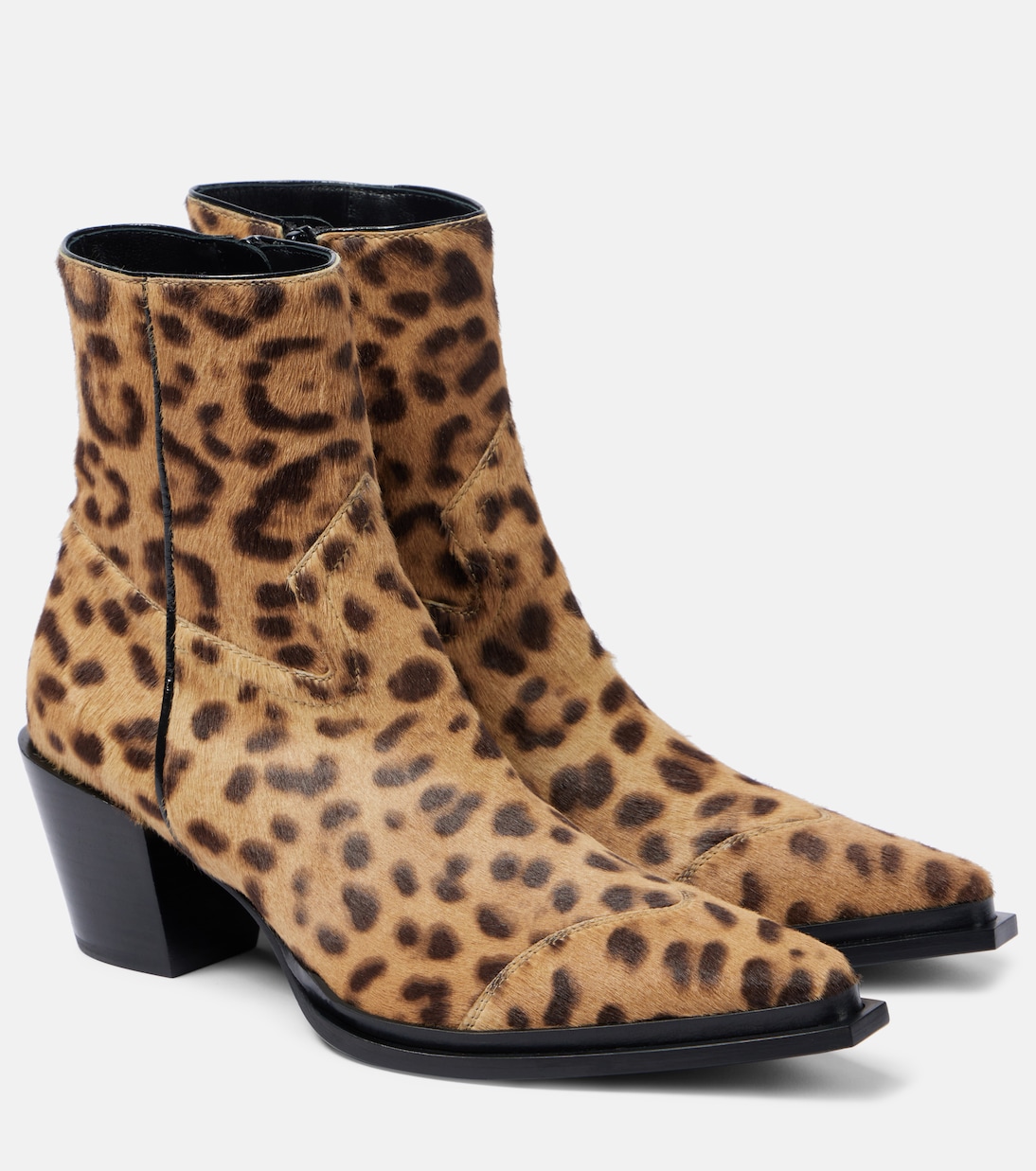 Ботильоны Cece 60 из телячьей шерсти с леопардовым принтом Jimmy Choo, Natural