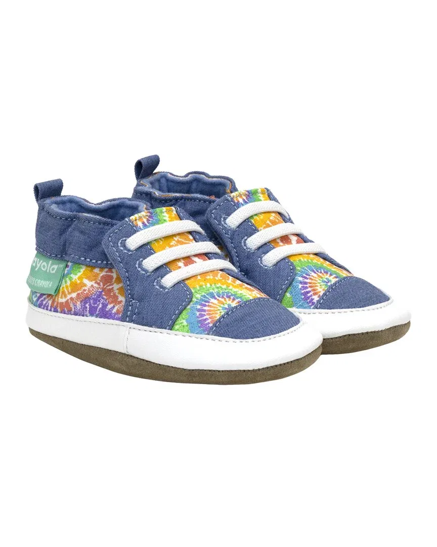 Robeez Crayola Rainbow Tie Dye Soft Sole, синий