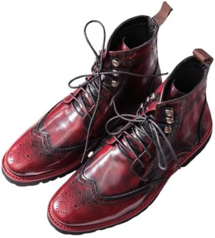 

Мужские ботинки Hhhchpm, мужские мотоциклетные ботинки, модные мужские ботинки средней посадки. Рыцарские ботинки. Верховые ботинки, красный