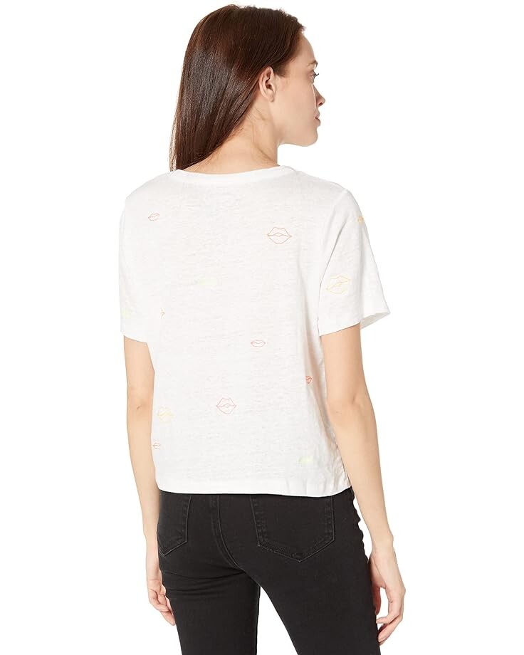 

Футболка Chaser Linen Jersey Cropped Short Sleeve Easy Tee, белый