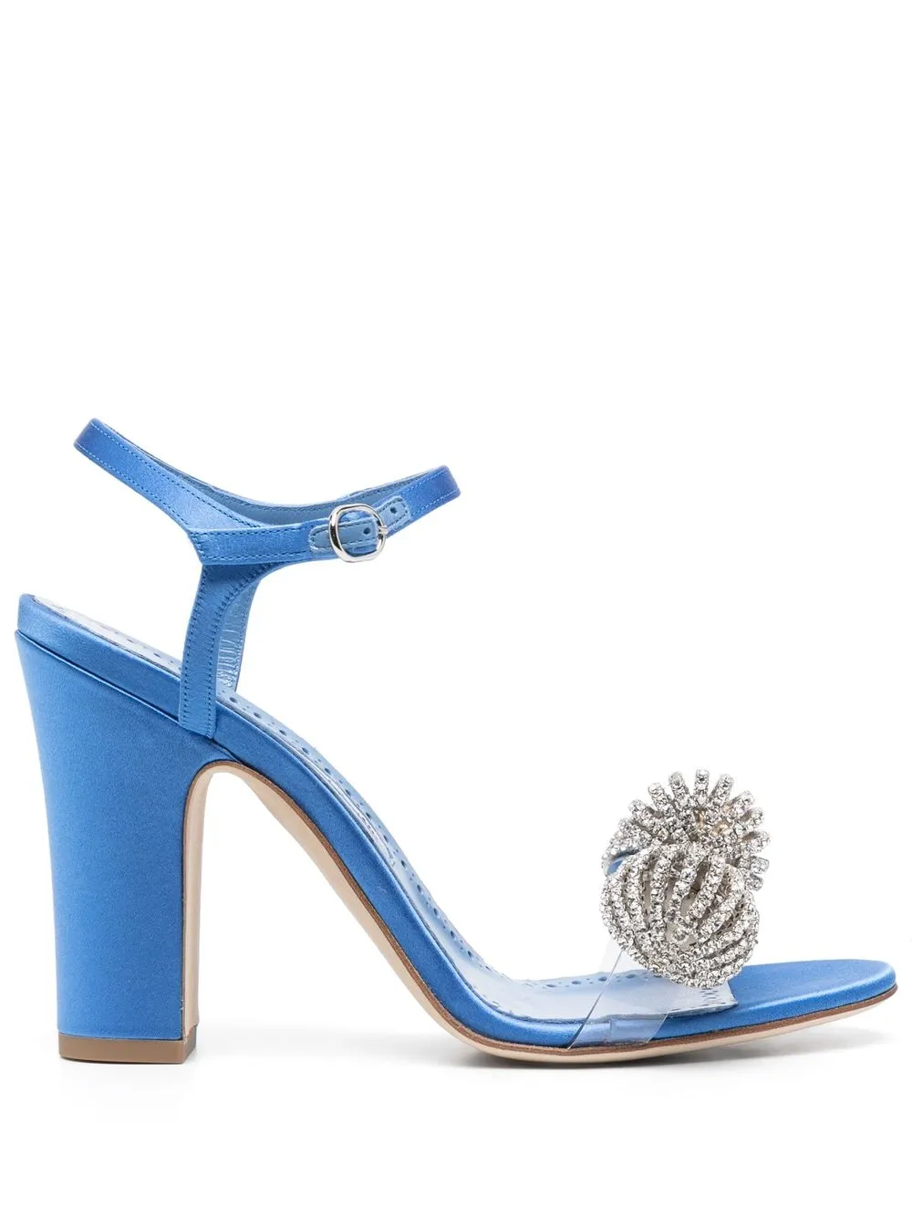 Декорированные босоножки Ostria 90 Manolo Blahnik, синий