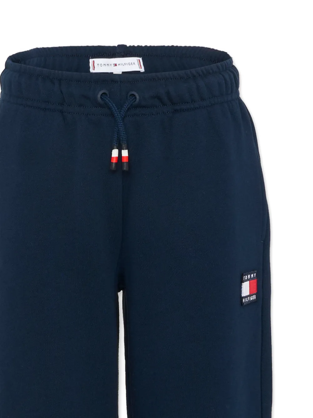Трикотажные брюки с логотипом и кулиской Tommy Hilfiger Junior, синий — фото 4