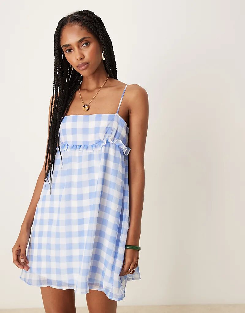 

Мини-платье ASOS DESIGN с принтом в разноцветную клетку