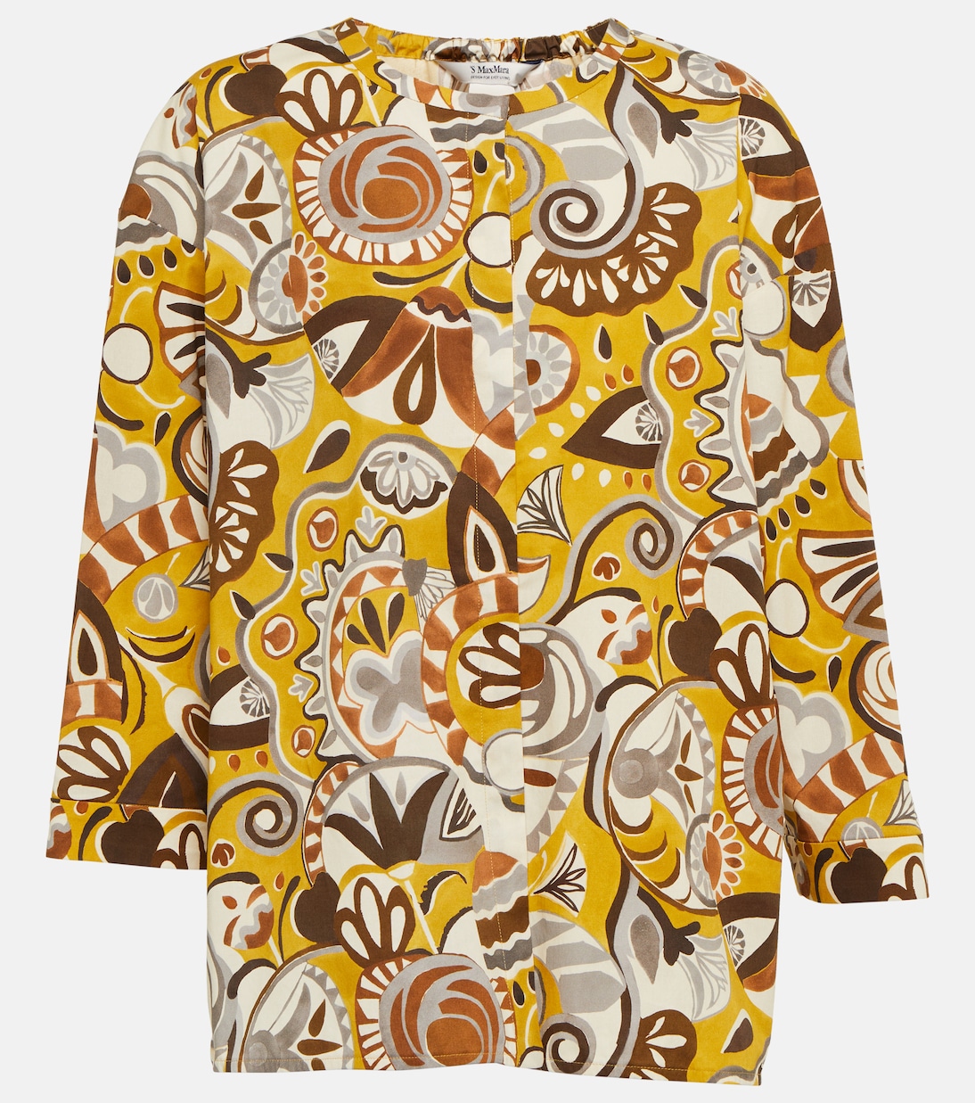 

Блузка Ilenia с принтом из смесового хлопка S Max Mara, Picasso Giallo