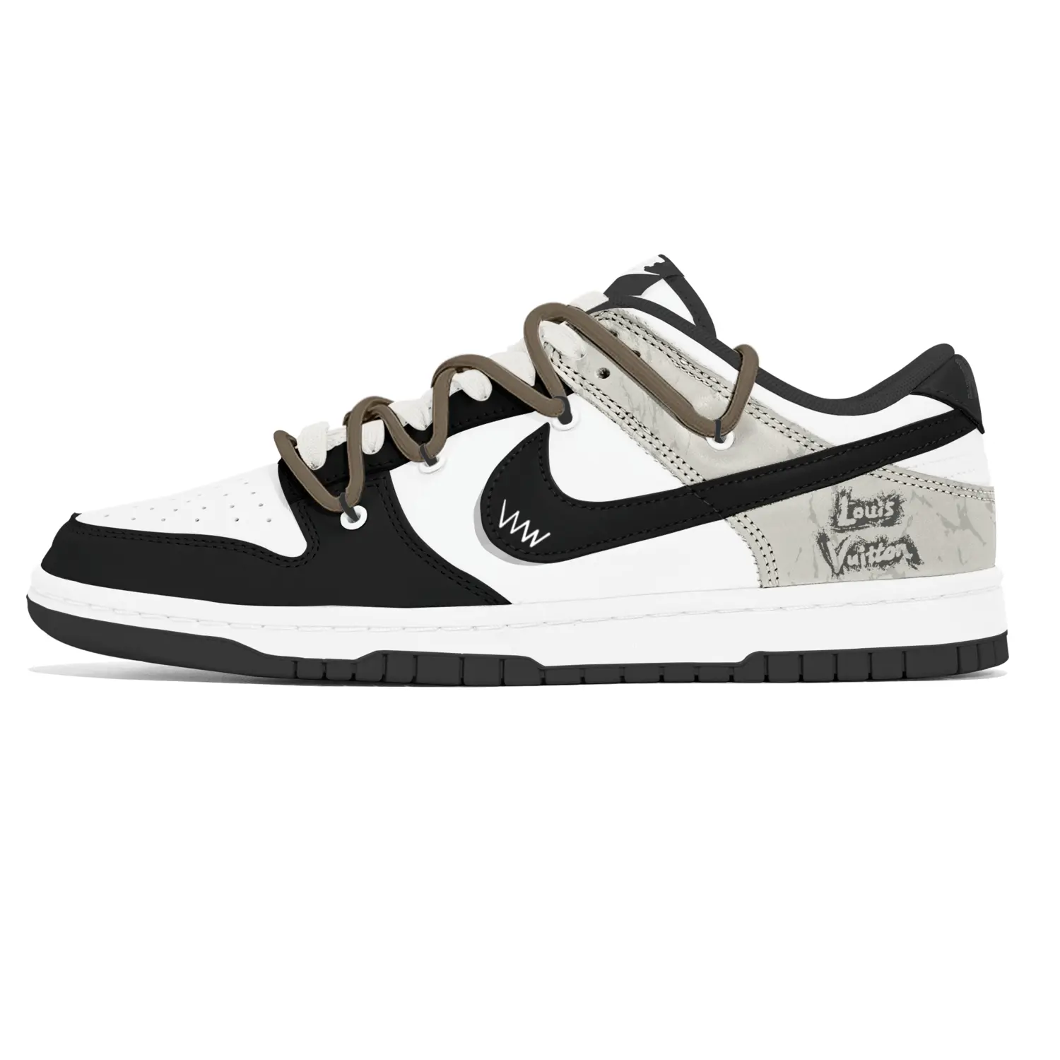 

Nike Кроссовки для скейтбординга Dunk Lemon Joy, износостойкие, низкие, мужские, черно-белые
