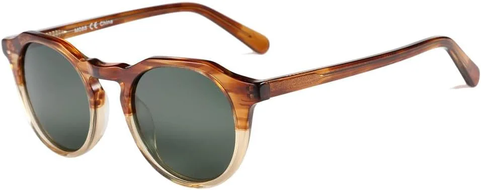 

Винтажные поляризованные солнцезащитные очки из ацетата 2025 года для женщин и мужчин, ретро-круглые солнцезащитные очки с защитой от УФ-излучения UV400 KTUCN, 007