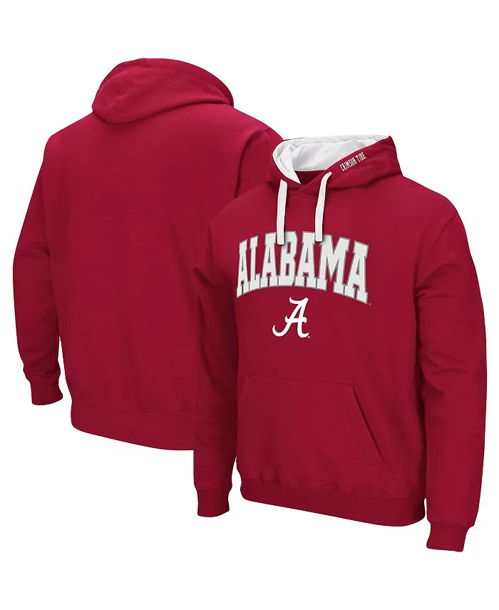 

Мужская толстовка с капюшоном Alabama Crimson Tide Big and Tall Arch & Logo 2.0 цвета малиновый Colosseum