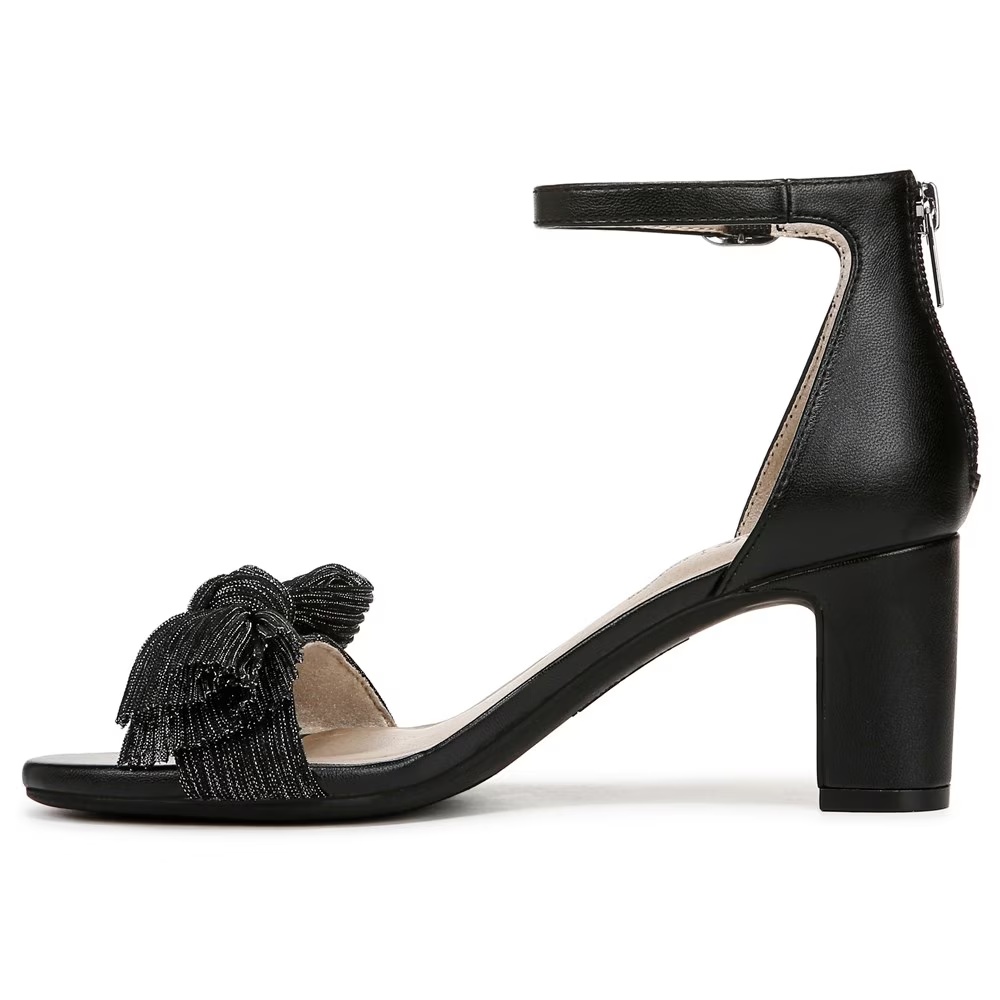 Женские босоножки на каблуке Florence bow от Lifestride, black faux leather — фото 4