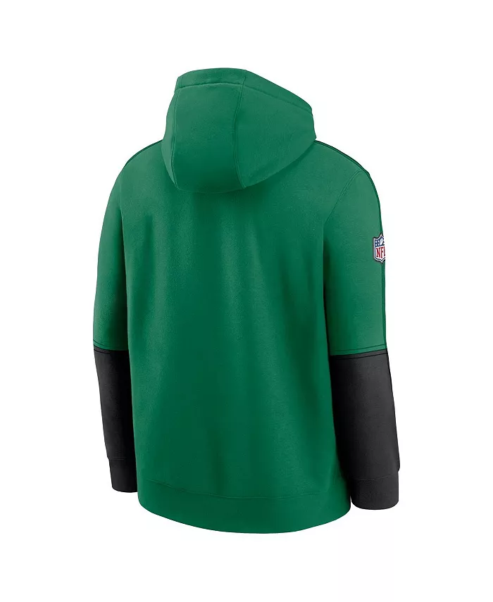 Мужской трикотажный худи с капюшоном Kelly Green Philadelphia Eagles Throwback Logo Club Nike — фото 2