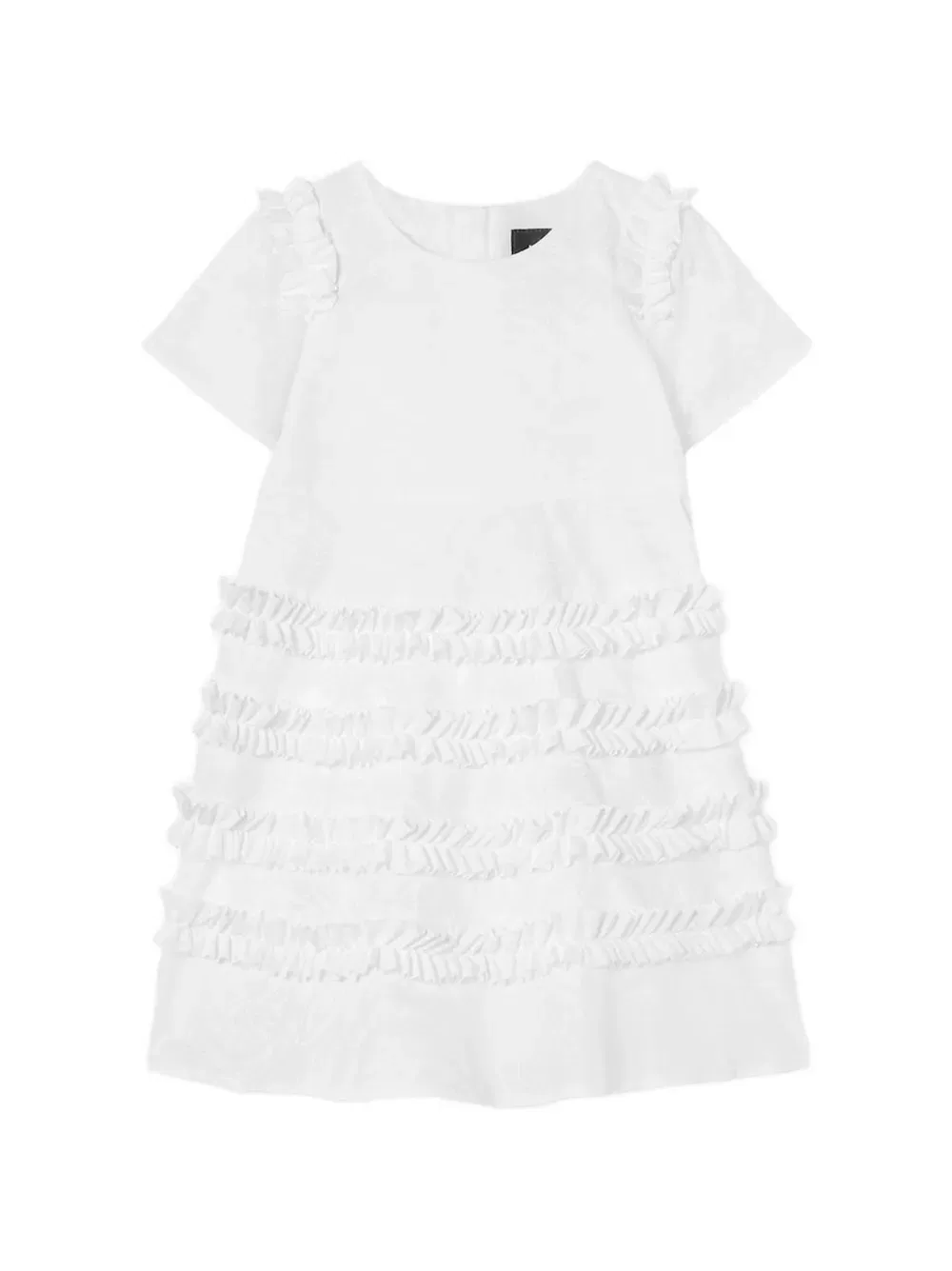 Платье с оборками Versace Kids, белый