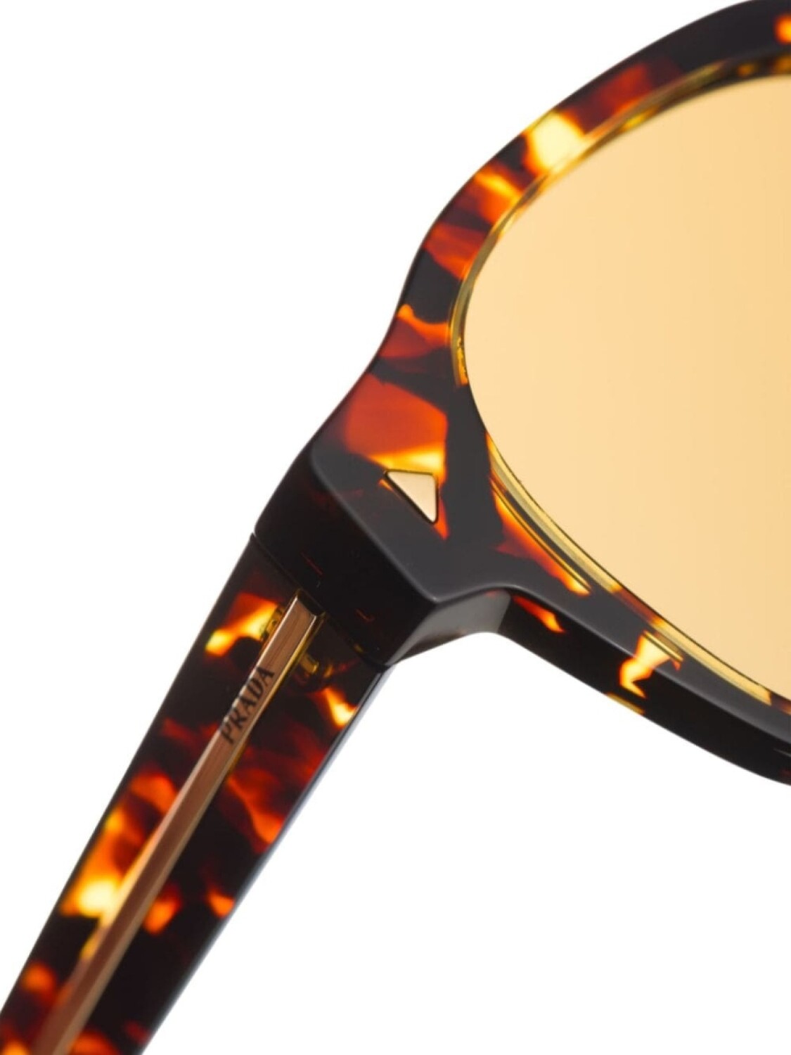 Prada Eyewear солнцезащитные очки в квадратной оправе с логотипом, коричневый — фото 4