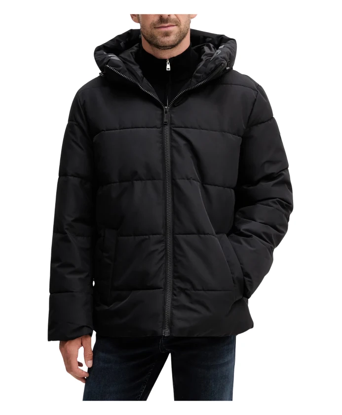 

Черная пуховая куртка с капюшоном Michael Kors, черный