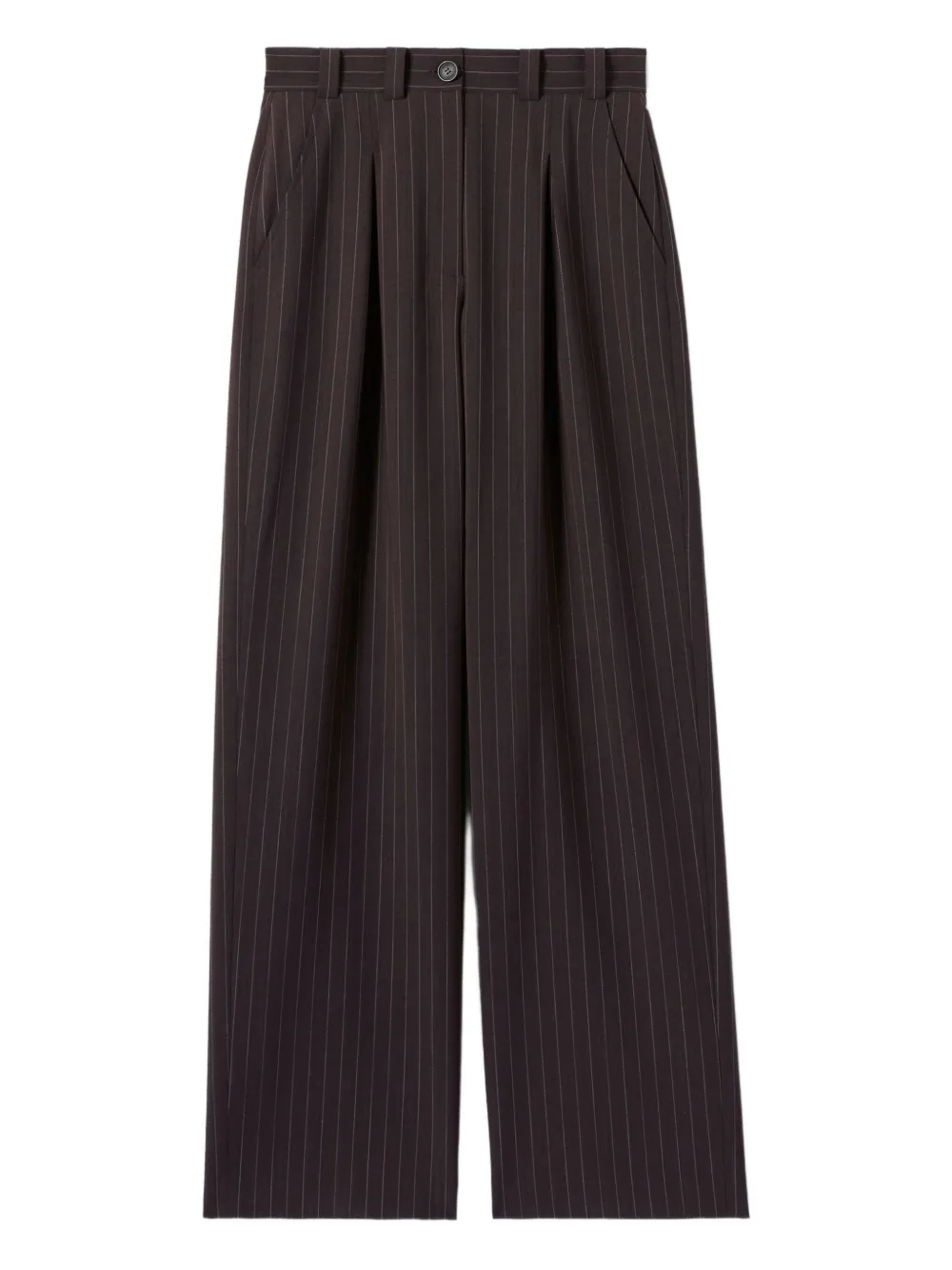 

Полосатые брюки строгого кроя Claudie Pierlot, коричневый