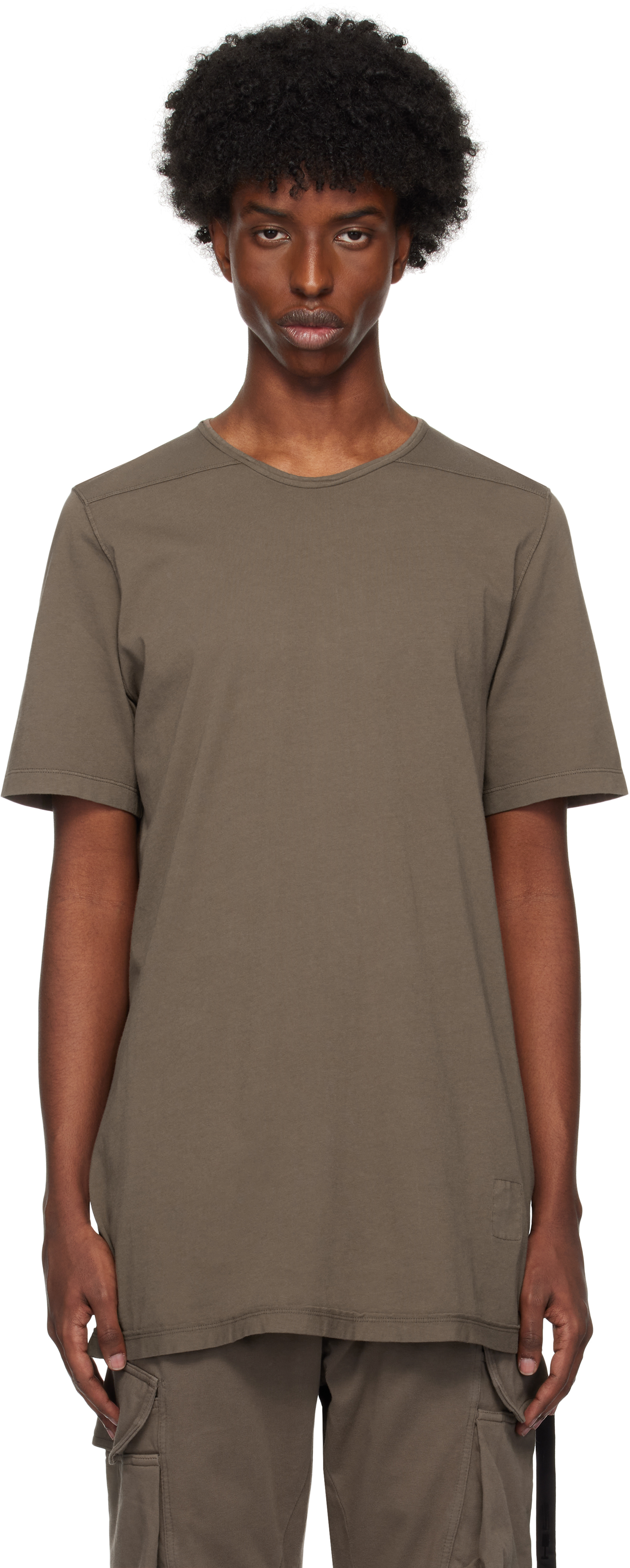 

Серая футболка Porterville Level Rick Owens DRKSHDW, Dust