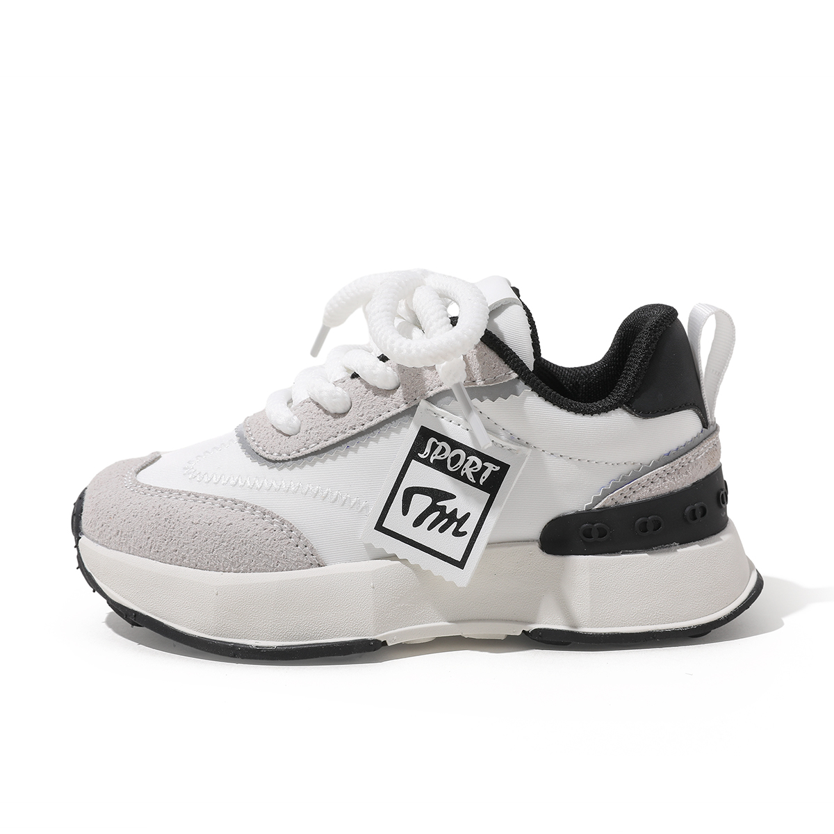 

Прочная, дышащая, легкая детская обувь для повседневной жизни ABC KIDS, белый/серый