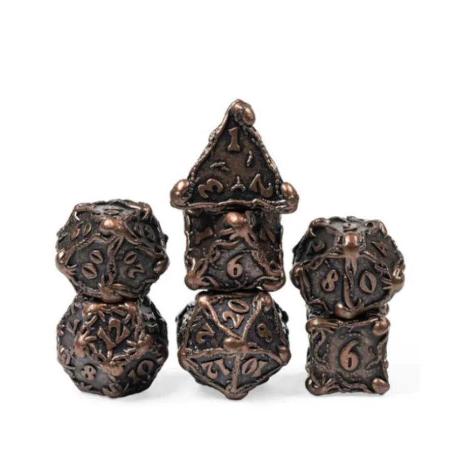 

Поликомплект — драгоценности Kraken, медь (7), Dice Sets - Metal (Foam Brain Games)