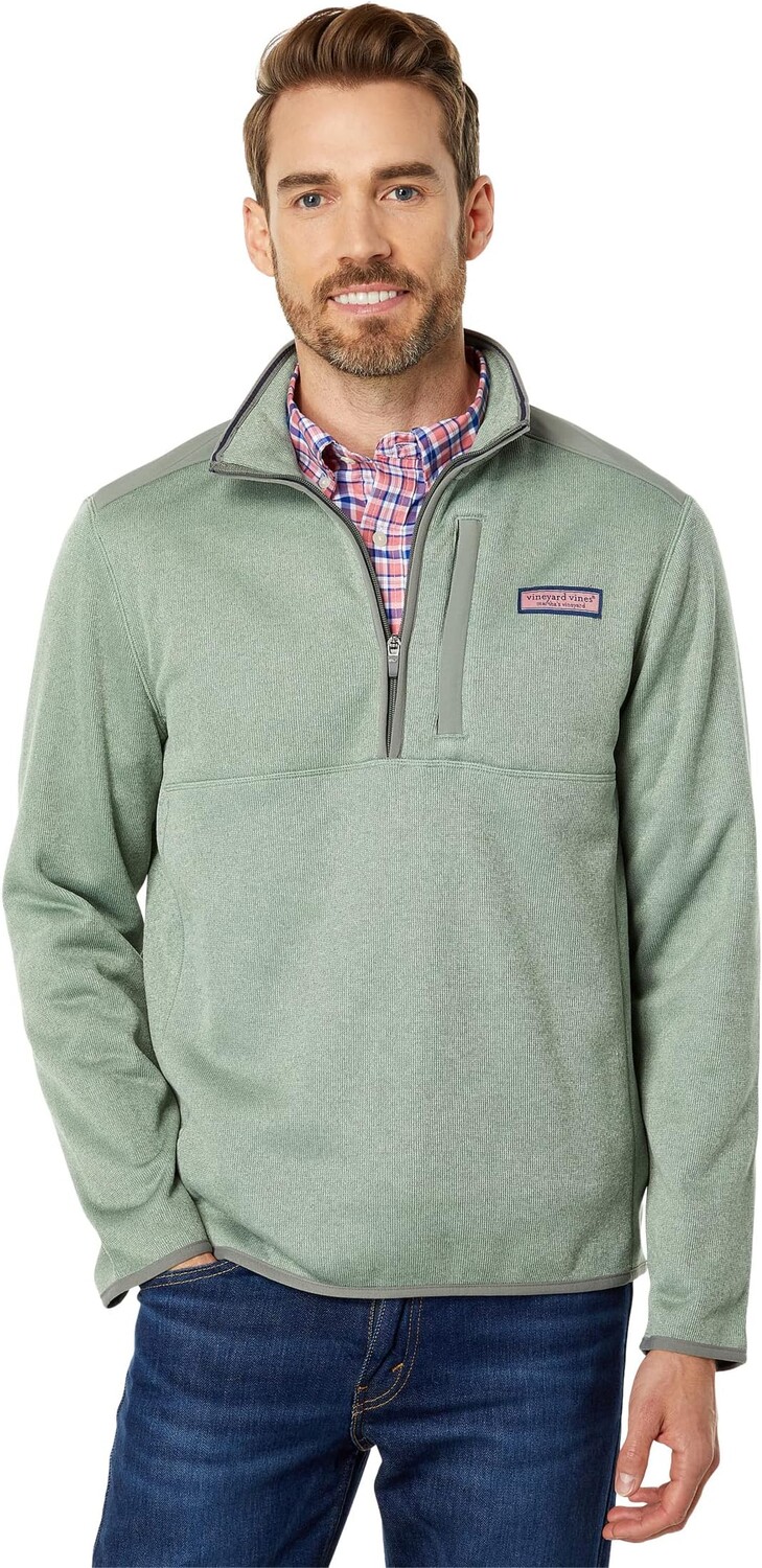 

Толстовка Vineyard Vines Sweater Fleece 1/4 Zip, цвет Sage Olive