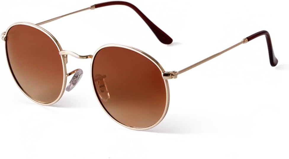 

Солнцезащитные очки с защитой UV400 | Круглая оправа, металлическая рама, плоские линзы | Для женщин и мужчин, для занятий спортом на открытом воздухе и вождения DSVIGF, 06