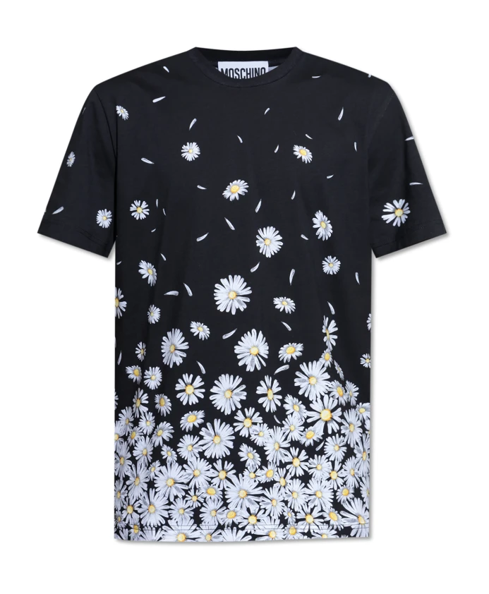 

Футболка с принтом Moschino, черный