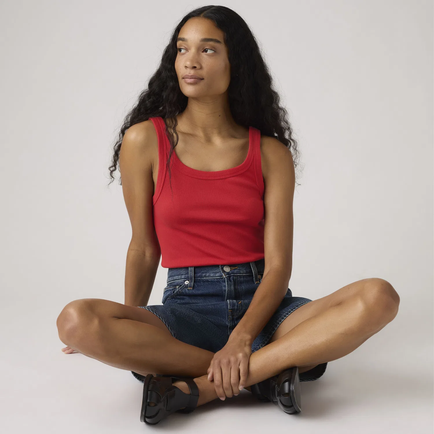 Базовая ребристая майка Levi's, Red