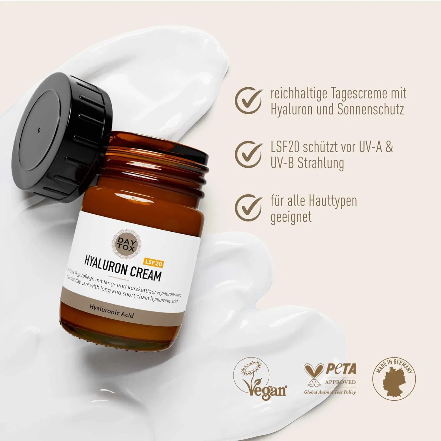Дневной крем для лица DAYTOX с SPF 20 и гиалуроновой кислотой Daytox — фото 2