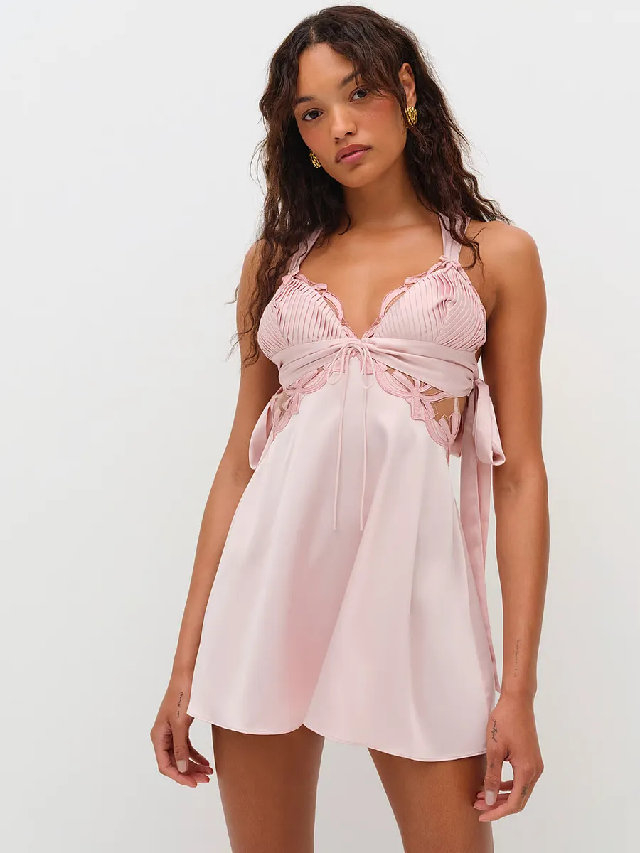 

Платье-комбинация Hallie For Love & Lemons, светло-розовый