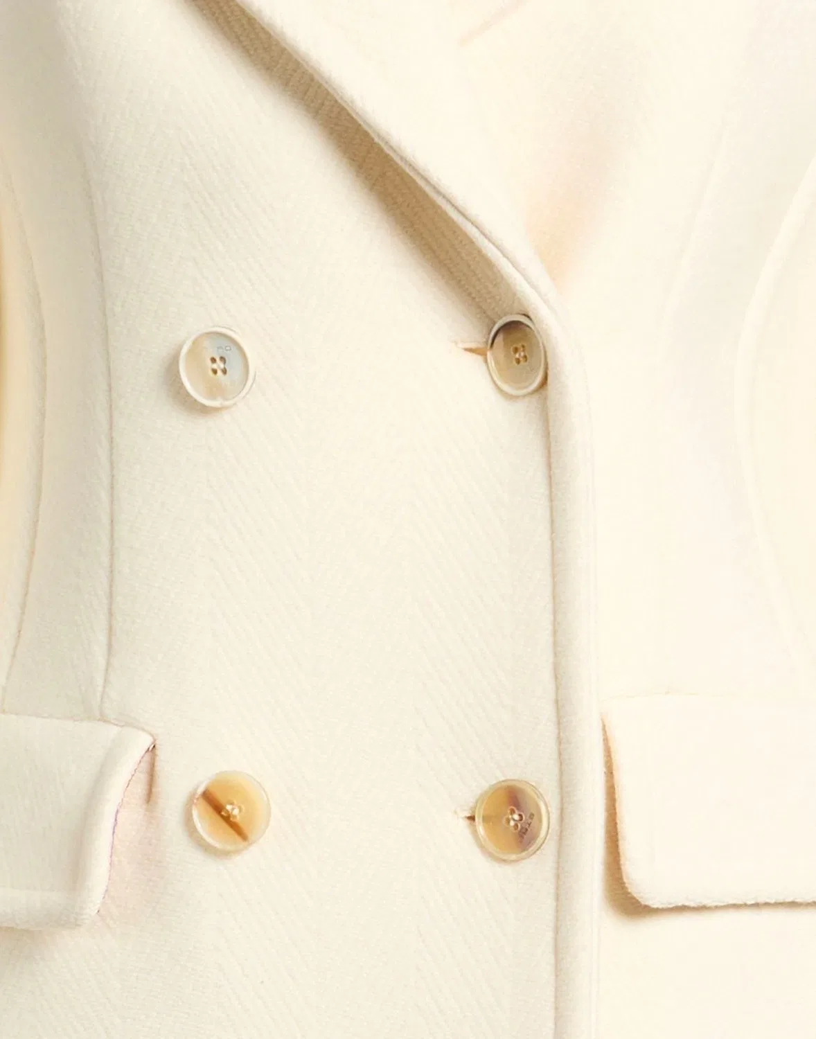 Пальто двубортное шерстяное Etro Ivory — фото 4