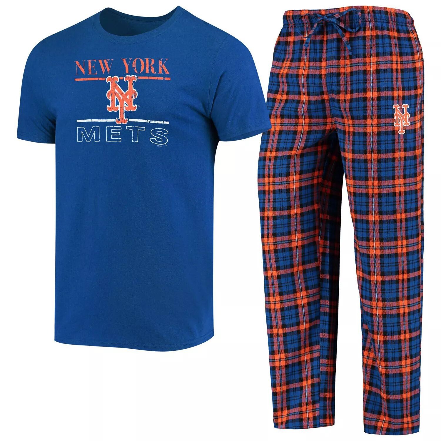 

Мужской комплект для сна с футболкой и брюками Concepts Sport Royal/оранжевый New York Mets Lodge