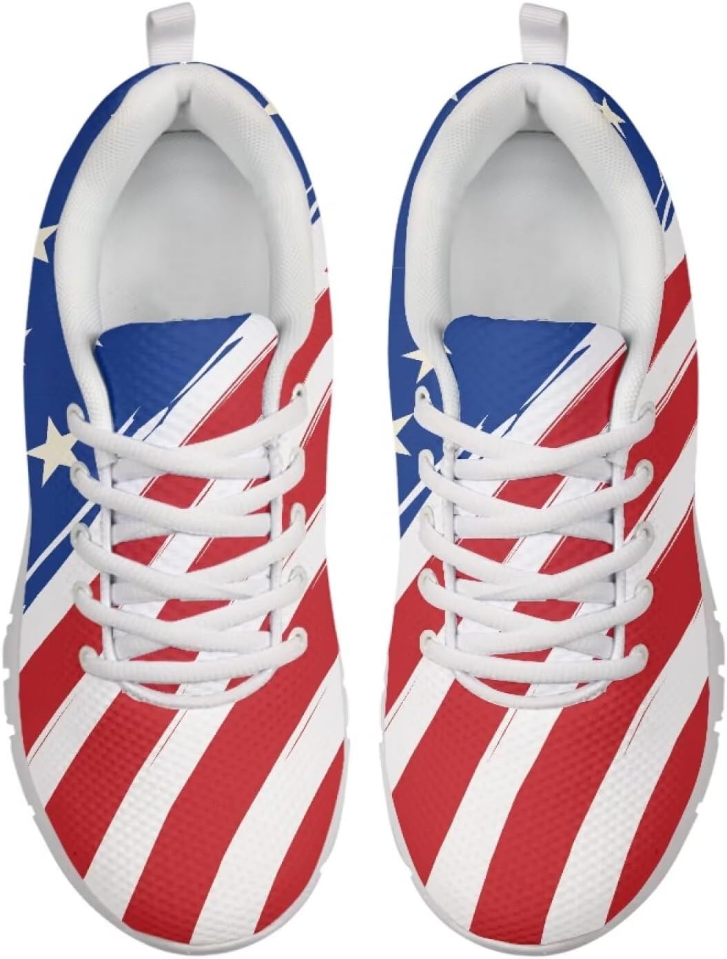

Кроссовки Belidome для ходьбы и бега для женщин и мужчин, легкие, дышащие, с противоскользящей подошвой для повседневной носки и тренировок, Usa Flag Stars and Stripes