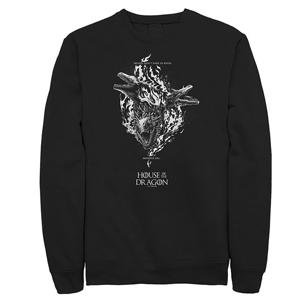 

Толстовка House of the Dragon Flames and Dragons Fleece Big & Tall Licensed Character