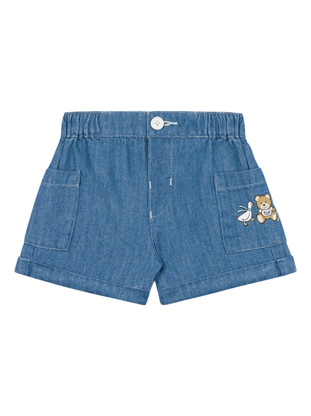 

Шорты с логотипом Moschino Kids, синий