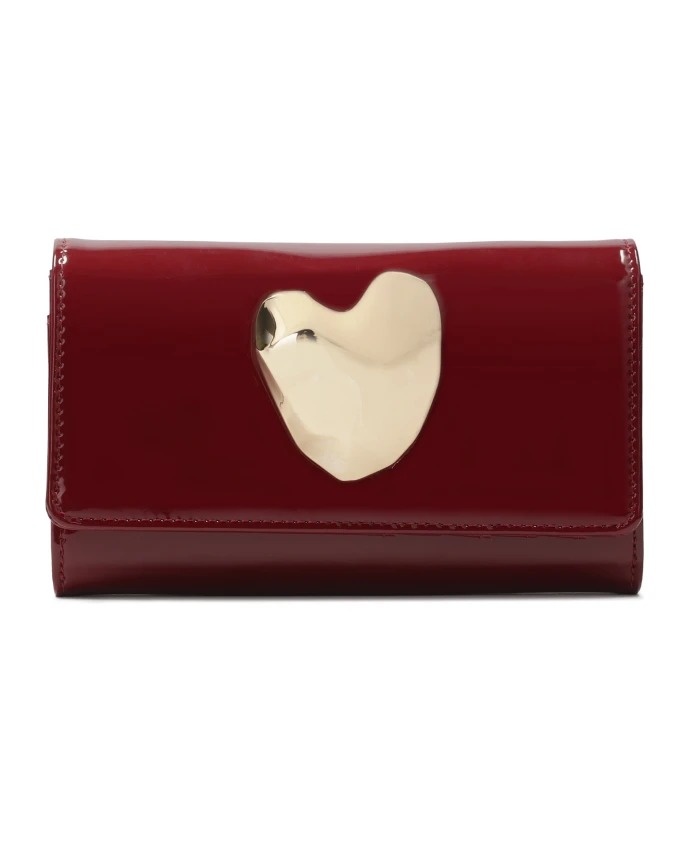 

Элегантный лакированный кошелек с крупным декоративным элементом на лицевой стороне. Kazar, коричневый