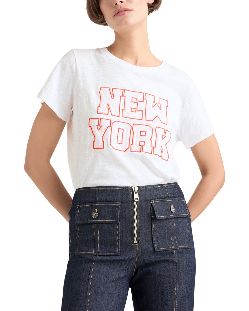 

Футболка Cinq à Sept с цепной строчкой Paris New York, белый