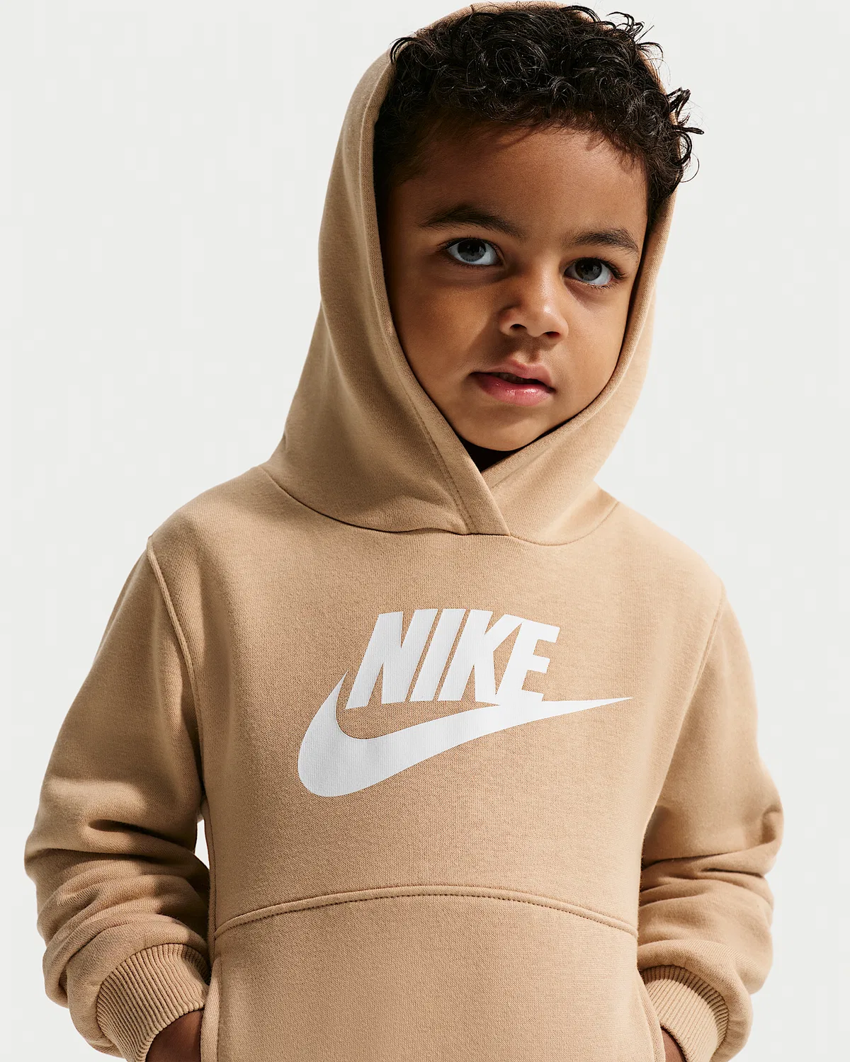 Детская толстовка Nike Sportswear Club Fleece Pullover, Brown — фото 3