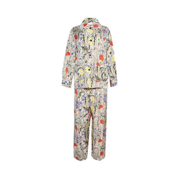 

Топ Bottega Veneta Flower Viscose And Silk Pyjama Set, Chalk/Hibiscus/Khaki